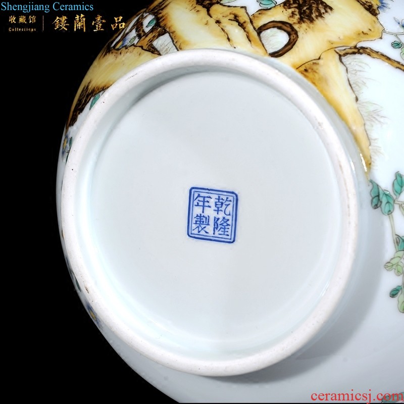 Grilled jingdezhen imperial kiln chinaware imitation qing qianlong pastel flowers flower live gourd vases sitting room home furnishing articles