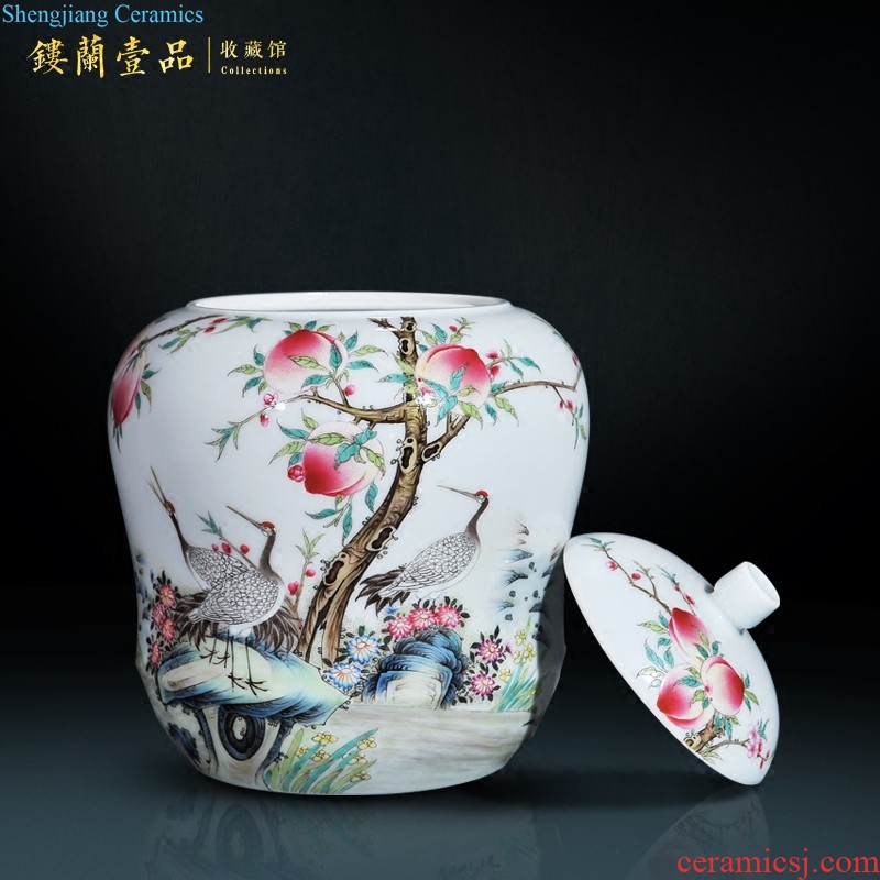 Jingdezhen ceramics imitation qing qianlong blue-and-white pomegranate big new Chinese style household products hang dish plate hanging decorative furnishing articles