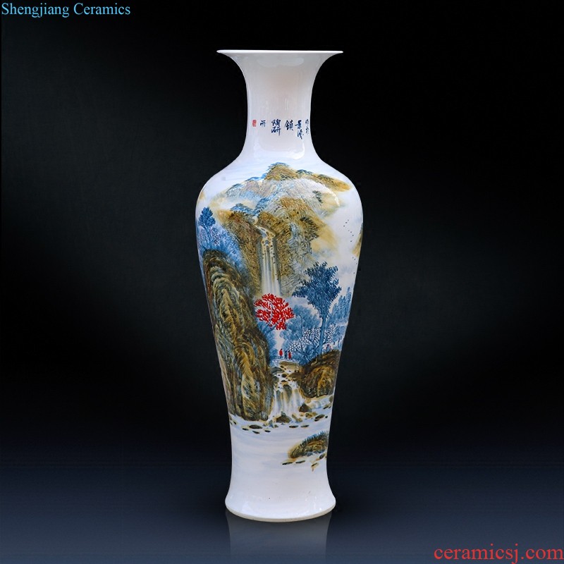 Jingdezhen ceramics hand-painted porcelain gift porcelain vase furnishing articles rich ancient frame the sitting room of Chinese style household decorations