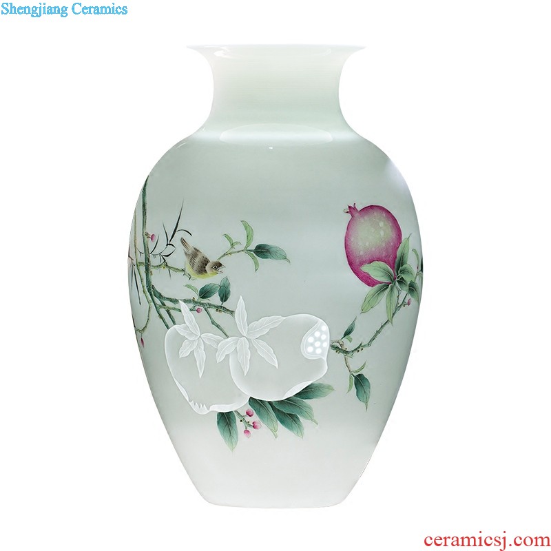 Jingdezhen ceramic porcelain enamel famous hand-drawn characters vase ferro ShouXi home sitting room adornment is placed