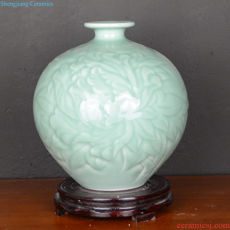 Chinese style restoring ancient ways of jingdezhen ceramics color crack glaze vase sitting room dry flower arranging flowers home furnishing articles