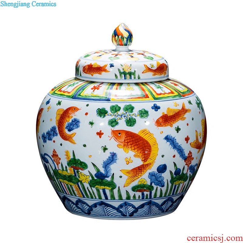 Jingdezhen ceramics vase Chinese famous flower arranging master hand draw powder enamel household the sitting room porch place