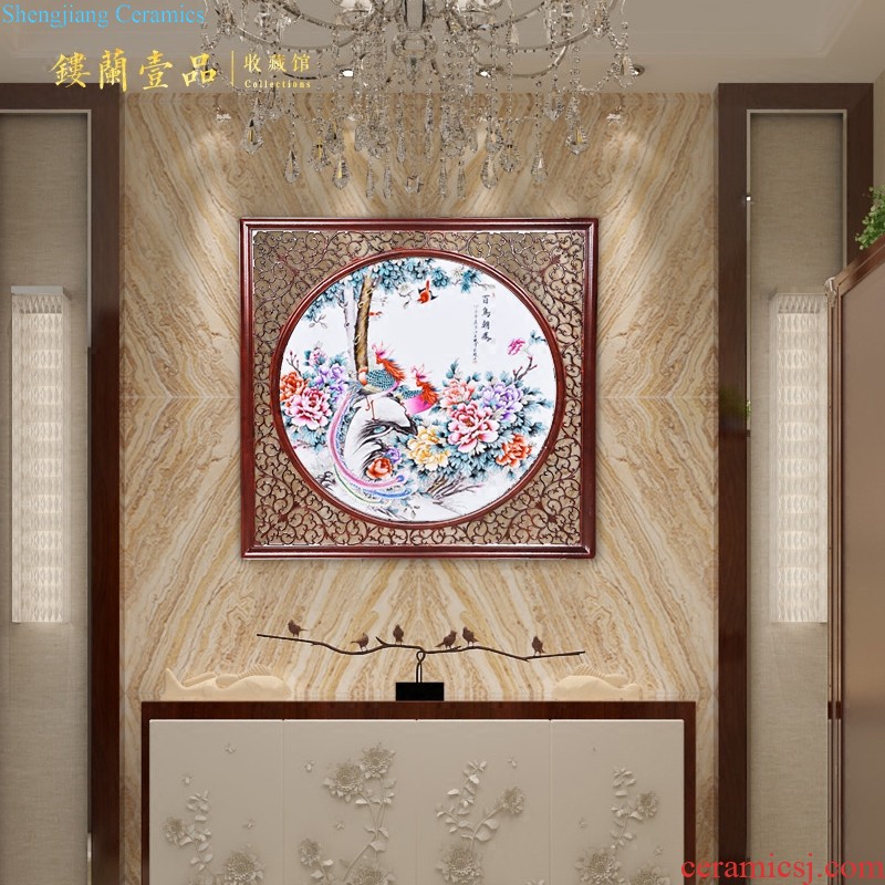 Jingdezhen ceramics hand-drawn characters hang a picture to Chinese style household adornment metope ceramic plate sitting room sofa background wall paintings