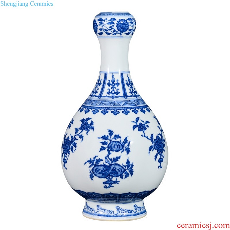 Jingdezhen ceramics imitation qing qianlong fuels the bat life of bottles of the sitting room of Chinese style household decorations collection furnishing articles