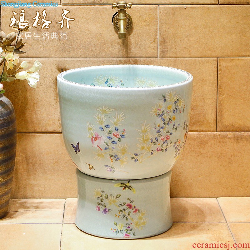 Koh larn case has increased the stage basin ceramic art basin elliptic double glazed toilet lavabo that defend bath lavatory