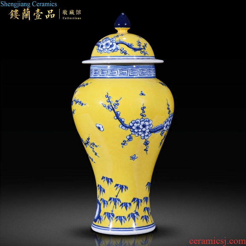 Jingdezhen ceramics imitation qing qianlong blue-and-white youligong longfeng gall bladder new Chinese style household collect flower arranging furnishing articles