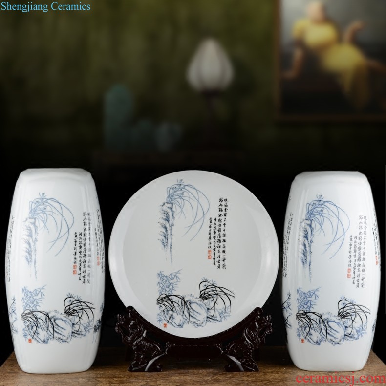 Jingdezhen ceramic decoration plate sitting room porch porcelain furnishing articles reunion graduation souvenir gifts custom