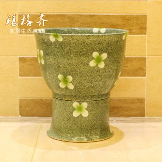 Koh larn, qi ceramic art basin mop mop pool ChiFangYuan one-piece mop pool diameter of 30 cm swirl marks