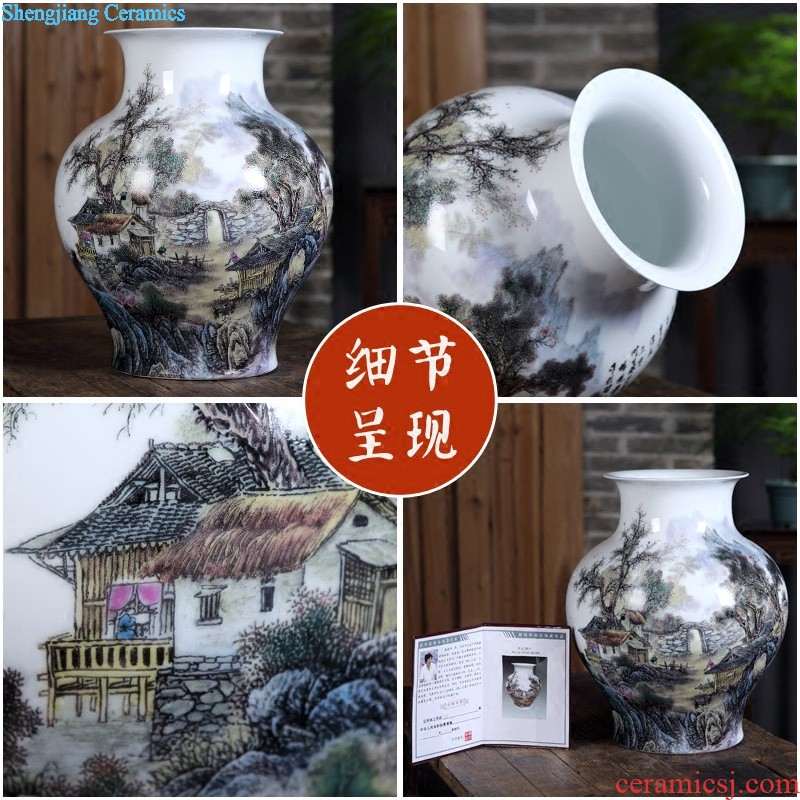 Cixin qiu - yun jingdezhen ceramics vase furnishing articles lrene jiangnan flower arrangement home sitting room study process act the role ofing is tasted