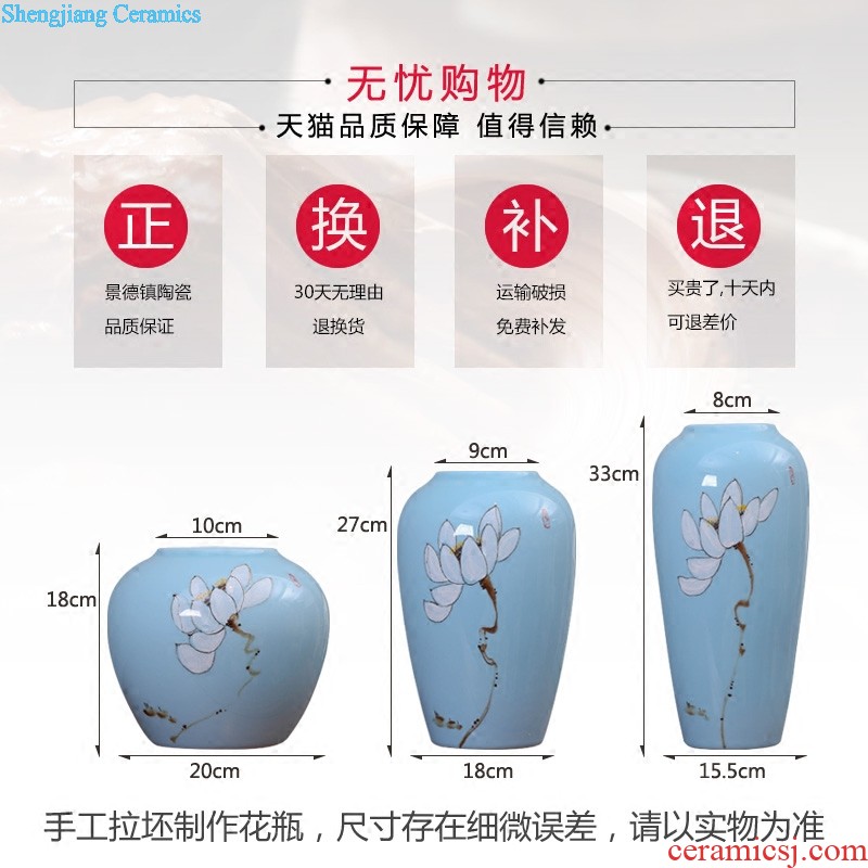 Jingdezhen ceramics furnishing articles imitation qing qianlong pastel colour like ear 18 arhats statue of vase household ornaments