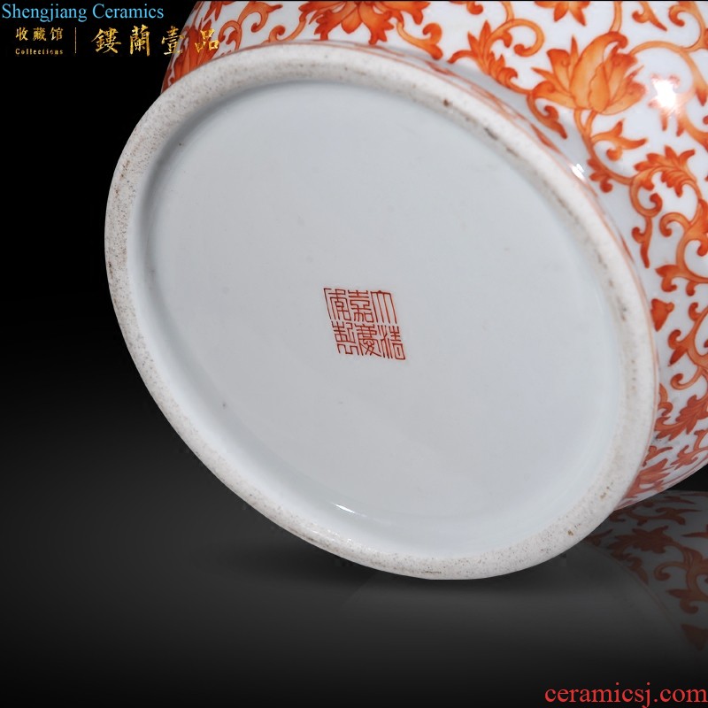 Jingdezhen imperial kiln chinaware imitation qing guangxu powder enamel bats grain design sitting room adornment style collection furnishing articles