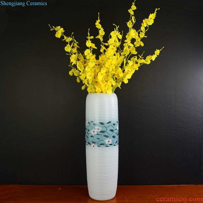 Jingdezhen ceramics Archaize dragon grain ears of blue and white porcelain vase The sitting room is ancient frame f tube furnishing articles ornaments