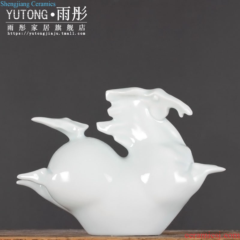 Jingdezhen creative manual pot-bellied modern living room furniture furnishing articles home decoration ceramic dry flower flower vase