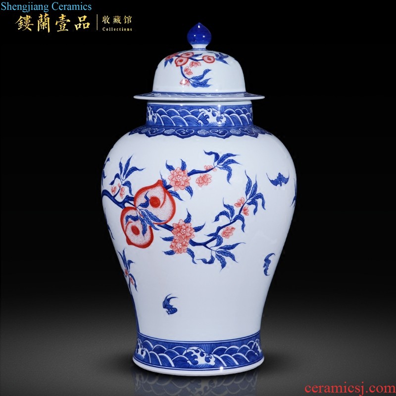 Jingdezhen blue and white youligong longfeng timid ceramics imitation qing qianlong vase sitting room home furnishing articles