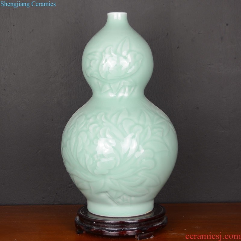 Chinese style restoring ancient ways of jingdezhen ceramics color crack glaze vase sitting room dry flower arranging flowers home furnishing articles