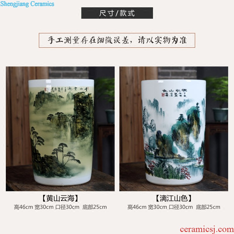 Jingdezhen ceramics furnishing articles hand-painted vases, flower arranging lucky bamboo sitting room porch decoration of Chinese style household ornament