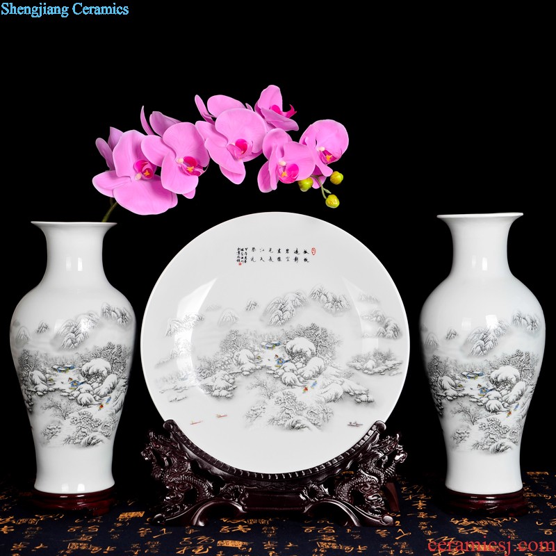 Jingdezhen ceramics fish tank Hand draw water lily bowl lotus lotus leaf frog turtle cylinder cylinder flowerpot furnishing articles hc - 113