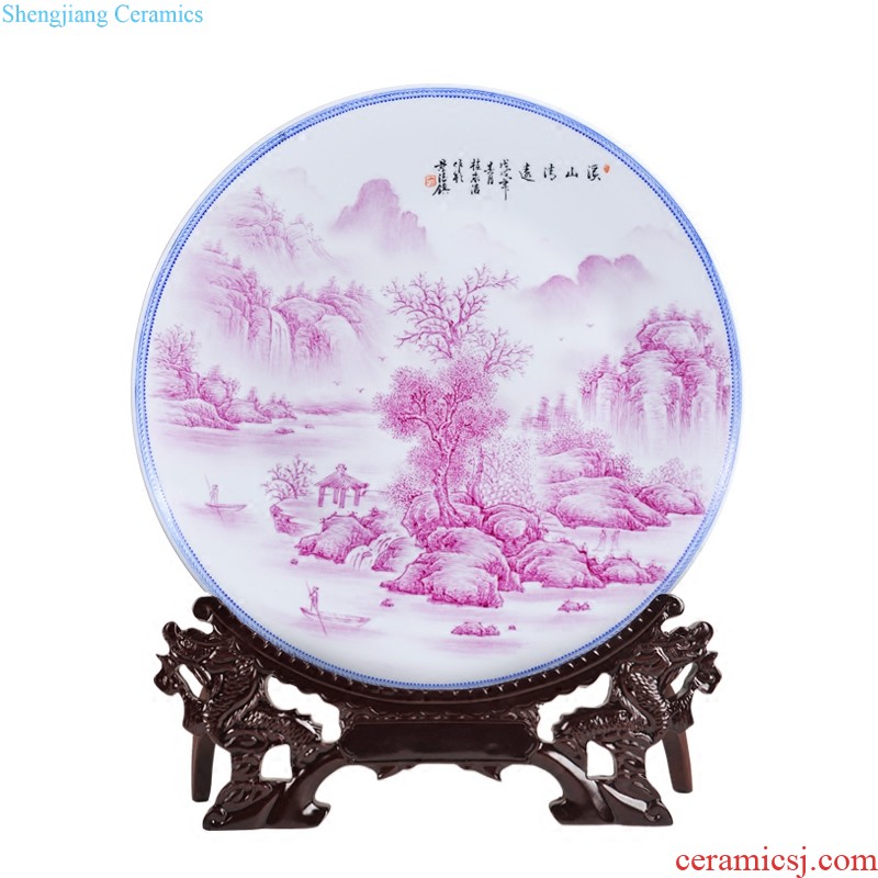 Jingdezhen ceramics imitation qing qianlong yellow to blue small general furnishing articles storage tank sitting room home decor collection