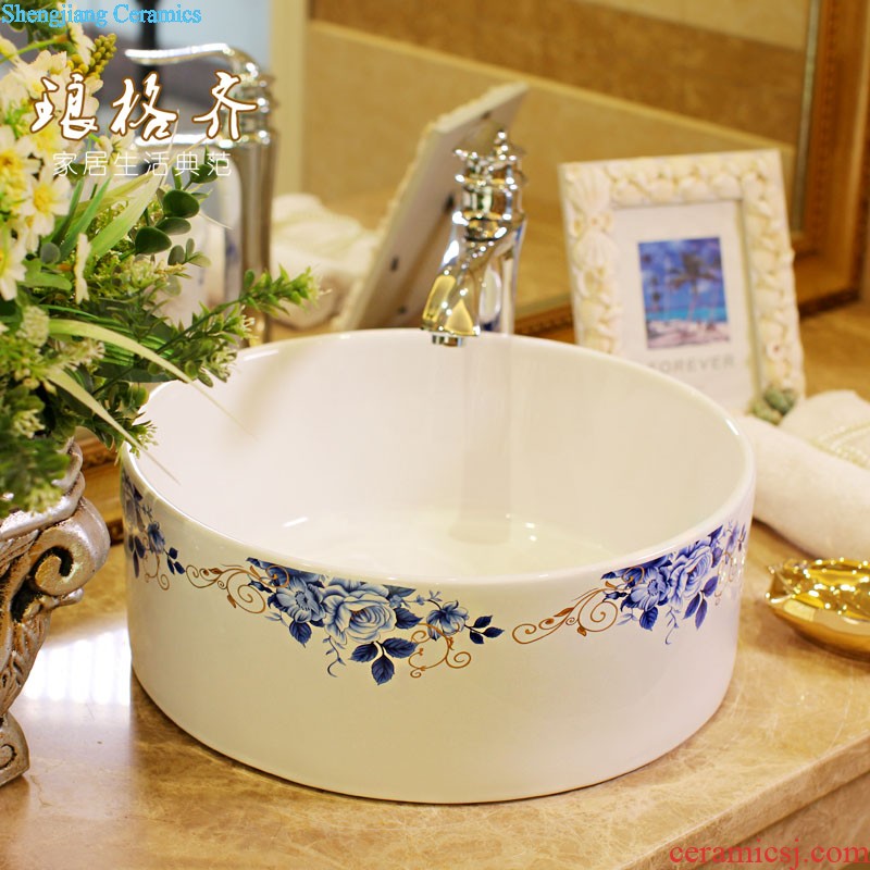 The package mail on bonsai, ceramic lavabo that defend bath lavatory basin art basin piece of blue