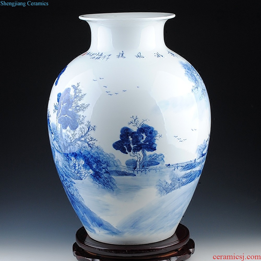 New Chinese style of jingdezhen ceramics of large vase household TV ark porch flower arrangement sitting room adornment is placed