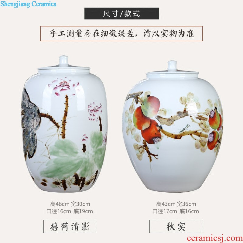 Jingdezhen ceramic bone China peony decorative plates by plate of new Chinese style household TV cabinet porch decorate furnishing articles