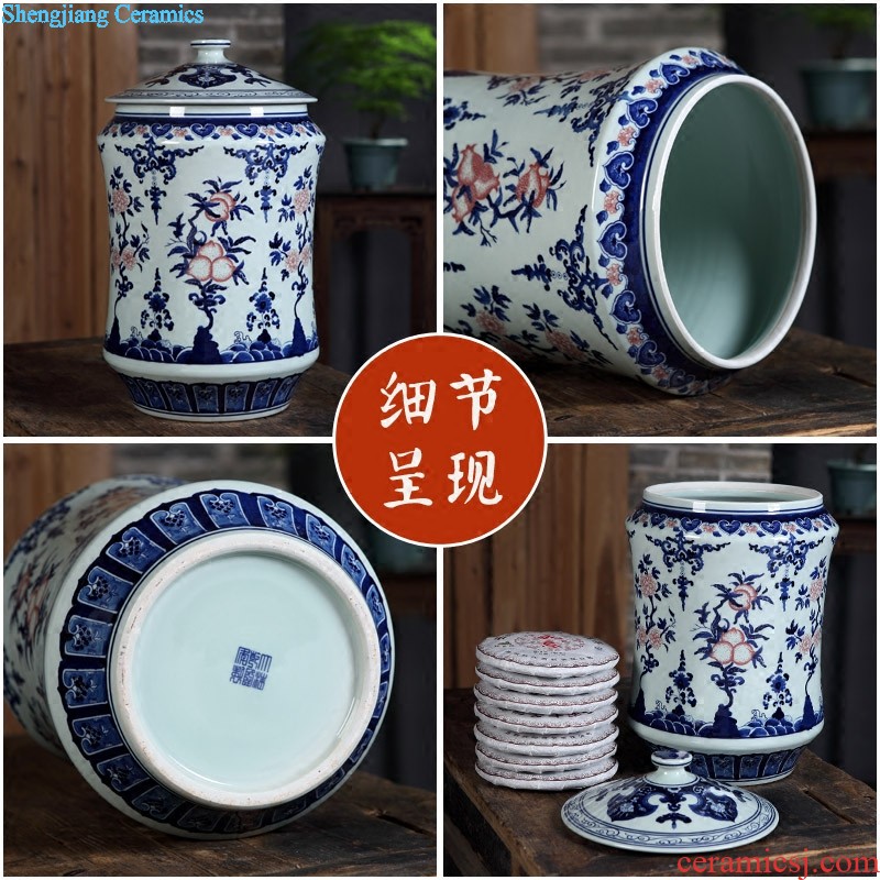 Jingdezhen ceramics furnishing articles hand-painted vases, flower arranging lucky bamboo sitting room porch decoration of Chinese style household ornament