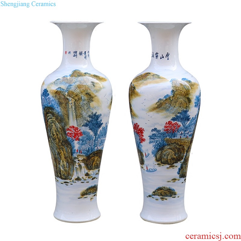 Jingdezhen ceramics hand-painted porcelain gift porcelain vase furnishing articles rich ancient frame the sitting room of Chinese style household decorations