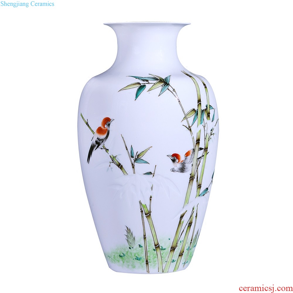 Jingdezhen ceramics hand-painted big vase furnishing articles large sitting room ground quiver TV ark decorative arts and crafts