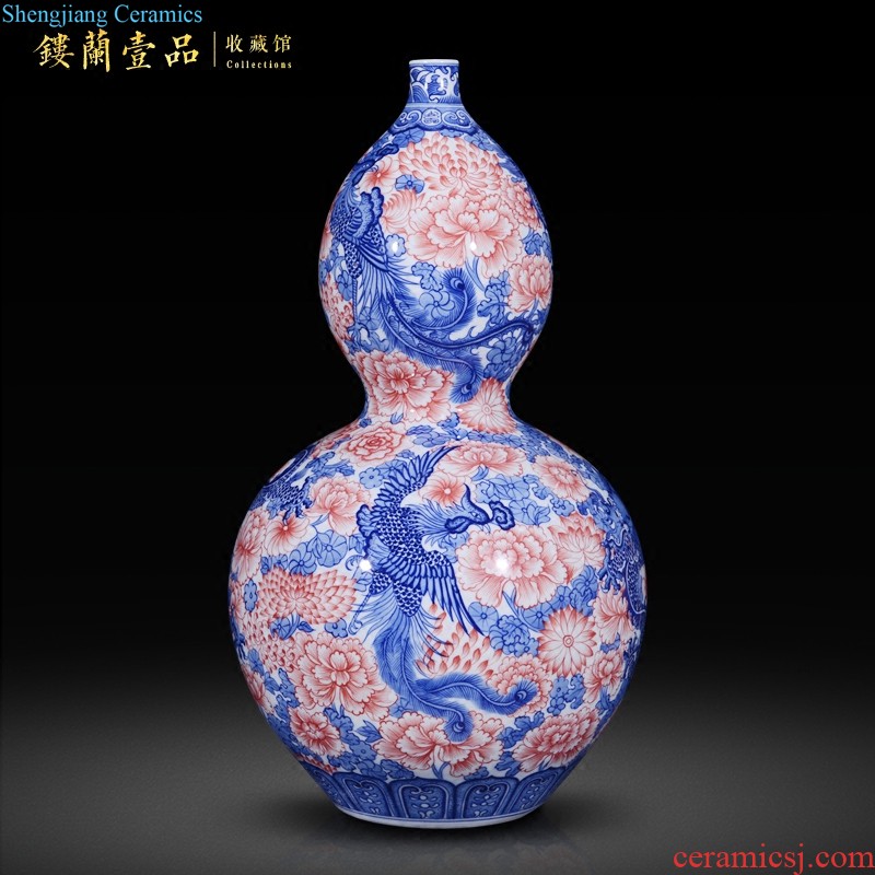 China MAO porcelain of jingdezhen ceramics thin body place of the sitting room porch decoration of new Chinese style furnishing articles colorful vase