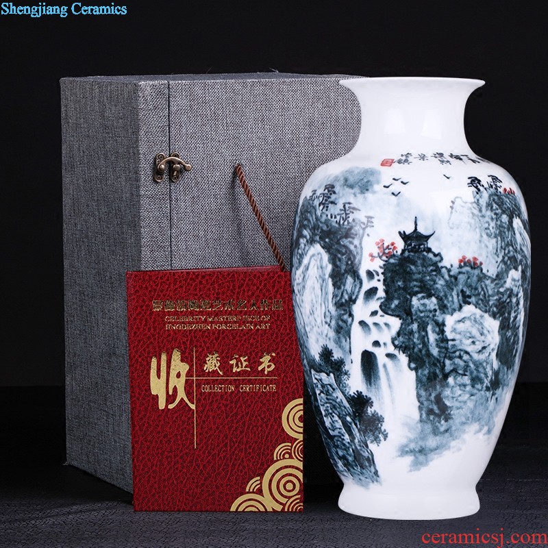 Jingdezhen ceramics furnishing articles Hand painted pastel sabingga sukdun dergici jimbi vase thin foetus rich ancient frame of Chinese style household act the role ofing is tasted