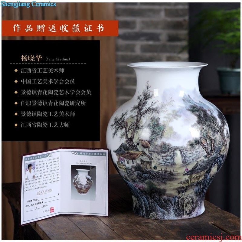 Cixin qiu - yun jingdezhen ceramics vase furnishing articles lrene jiangnan flower arrangement home sitting room study process act the role ofing is tasted