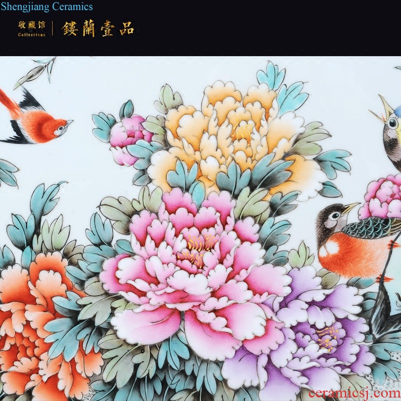 Master of jingdezhen ceramics hand-painted luck porcelain plate painting Chinese style of sitting room adornment mural home furnishing articles