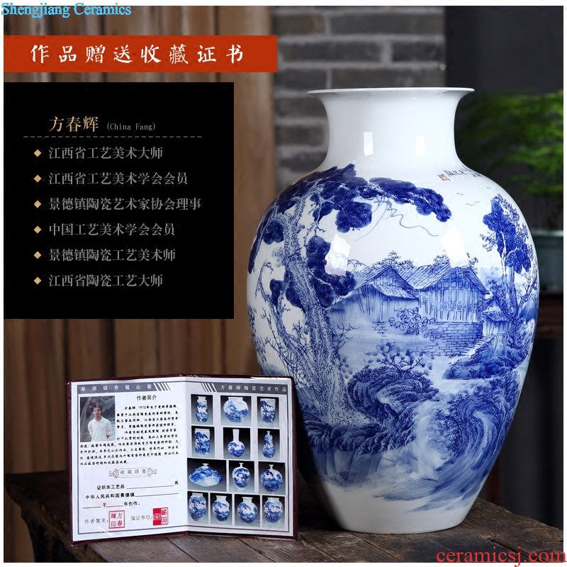 Much luck landscape of jingdezhen ceramics vase large flower arranging home sitting room collection place adornment