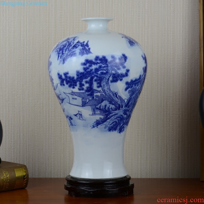 Jingdezhen ceramics vases, contemporary and contracted white paper down the small pure and fresh and small living room table furnishing articles ornaments