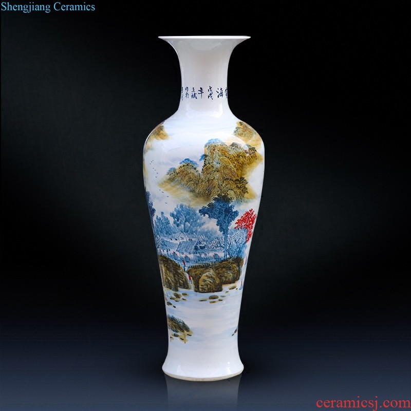 Jingdezhen ceramics hand-painted porcelain gift porcelain vase furnishing articles rich ancient frame the sitting room of Chinese style household decorations