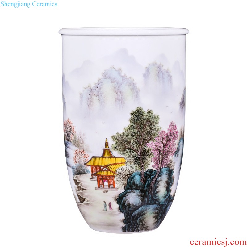 Jingdezhen ceramics archaize qianlong blue-and-white longfeng grain big gourd vases, Chinese style living room home decoration furnishing articles