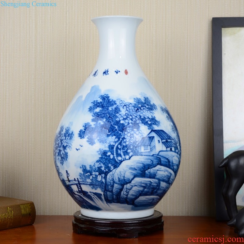 Jingdezhen ceramic vase furnishing articles sitting room european-style contracted Nordic style dry flower arranging flowers household soft adornment