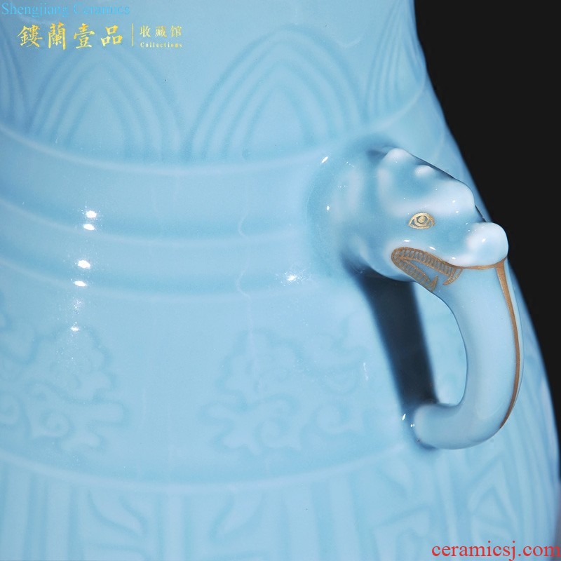 Jingdezhen ceramics China under MAO porcelain glaze colorful vase Twelve xi The sitting room porch decoration furnishing articles