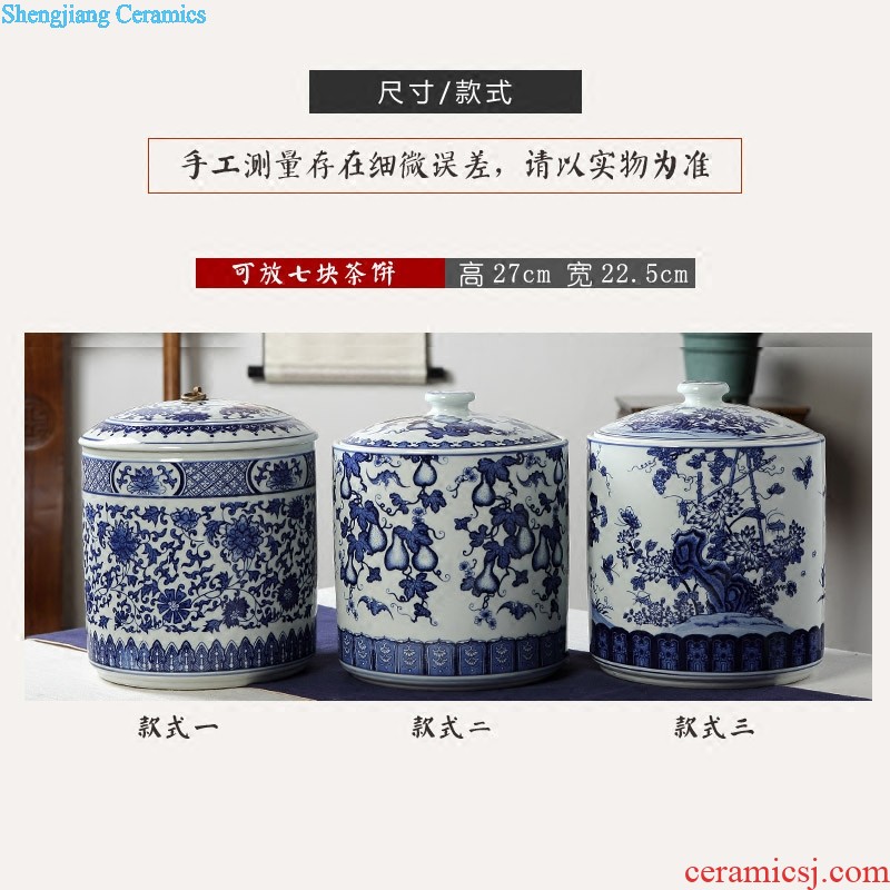 Jingdezhen ceramics furnishing articles hand-painted merrily merrily vase sitting room of Chinese style household TV ark adornment ornament