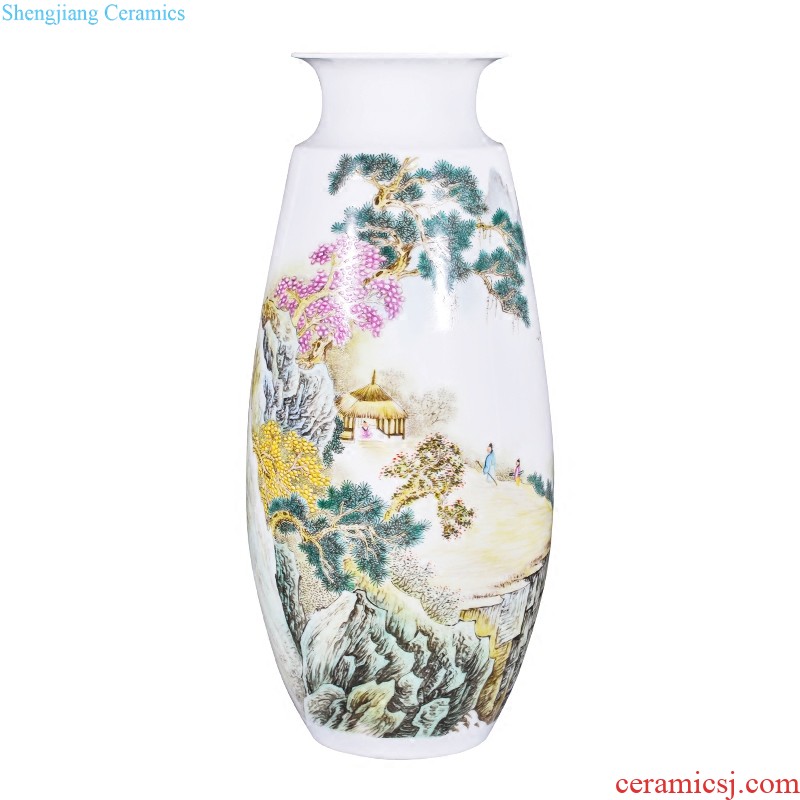 Jingdezhen ceramics hand-painted ceramic flower arranging dried flower vase home sitting room TV ark adornment furnishing articles