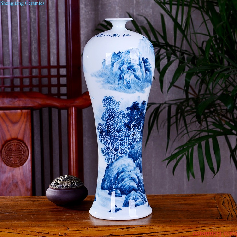 Jingdezhen ceramic creative furnishing articles jun porcelain kiln gourd vase contemporary household adornment wine sitting room decoration