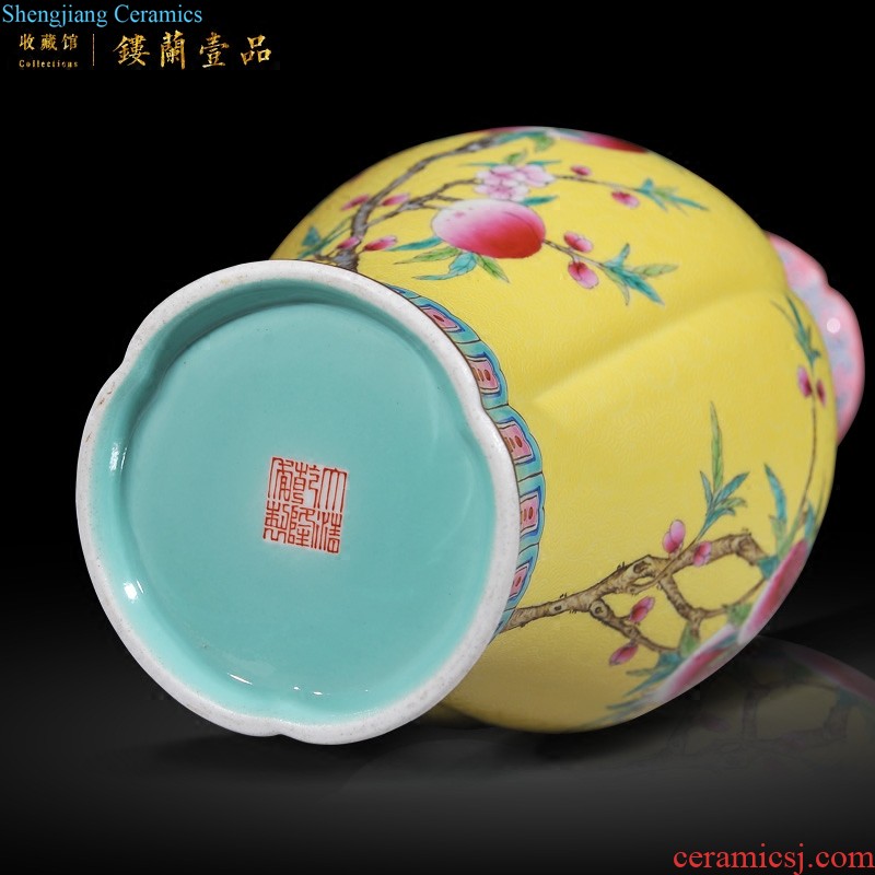 Jingdezhen ceramics Imitation of the qing emperor kangxi pastel color war figure show Sitting room place home decoration