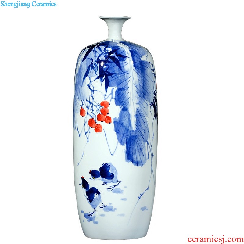 Jingdezhen porcelain vases, flower arrangement sitting room adornment furnishing articles More longevity of TV ark of Chinese style household decoration