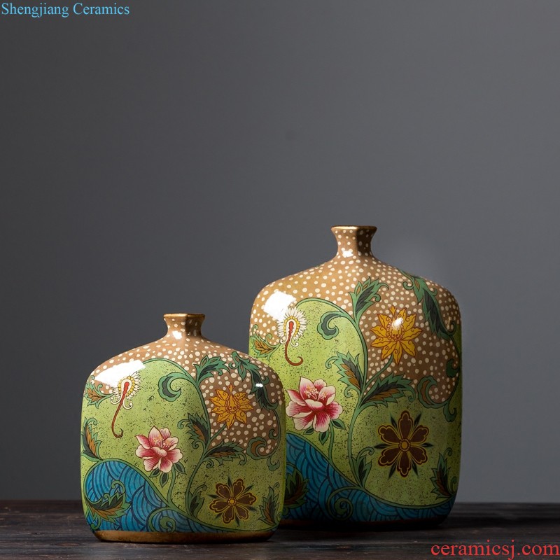 Dry jingdezhen ceramic vases, contemporary and contracted sitting room TV ark adornment furnishing articles table hydroponic flowers