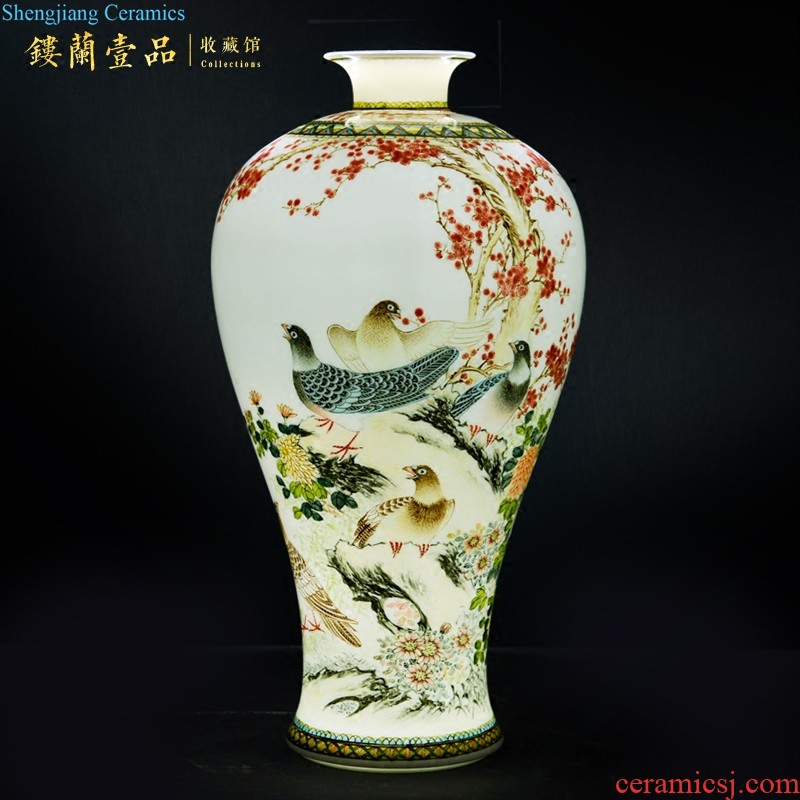 Jingdezhen ceramics hand-painted pastel of large vases, collection of new Chinese style household porch sitting room adornment is placed