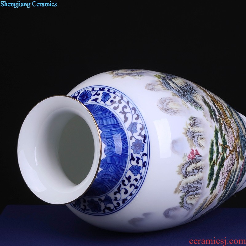 Jingdezhen ceramics furnishing articles home decoration Large vases, new Chinese style porch sitting room ceramics handicraft