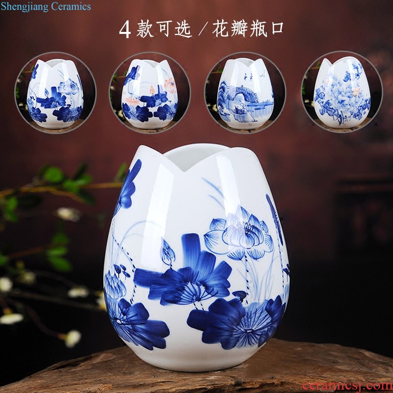 Jingdezhen ceramic furnishing articles snow cuhk aquarium water shallow narcissus basin water lily tortoise cylinder storage cylinder porcelain