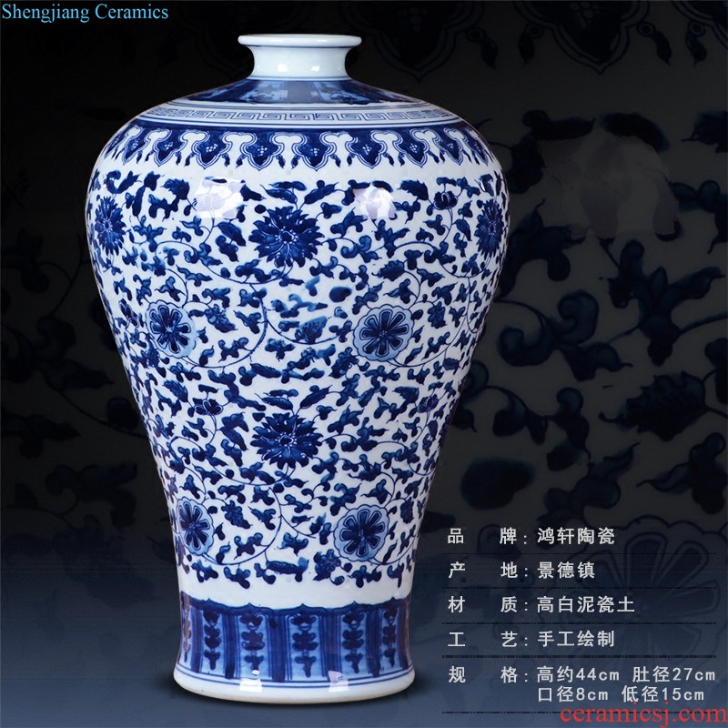 Jingdezhen ceramic general furnishing articles pastel color glaze tank storage tank is a new Chinese style household adornment sitting room decoration