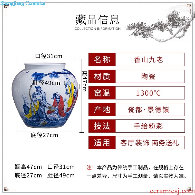 Jingdezhen ceramics decoration plate of Chinese style household act the role ofing is tasted the sitting room porch TV ark wine desktop furnishing articles