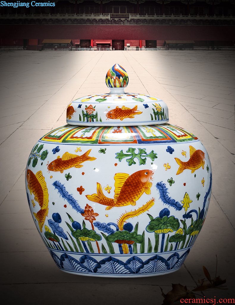 Jingdezhen ceramics vase Chinese famous flower arranging master hand draw powder enamel household the sitting room porch place